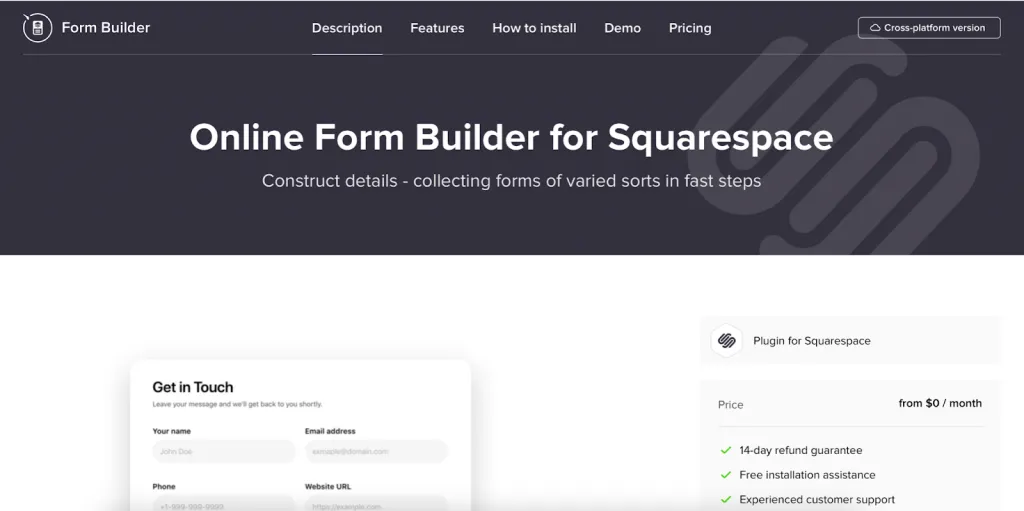 Form Builder Squarespace