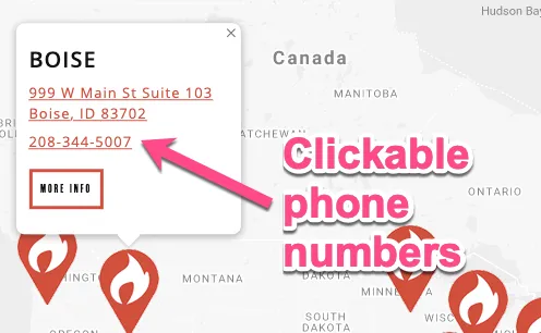 clickable phone numbers