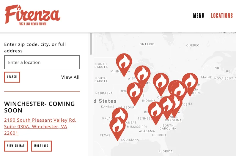 store locator page branding