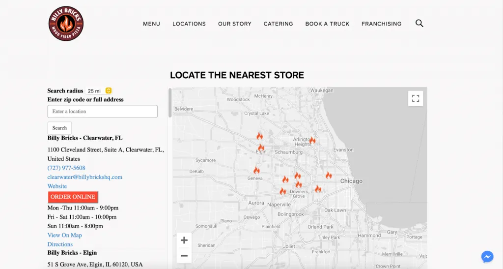 Restaurant Store Locator