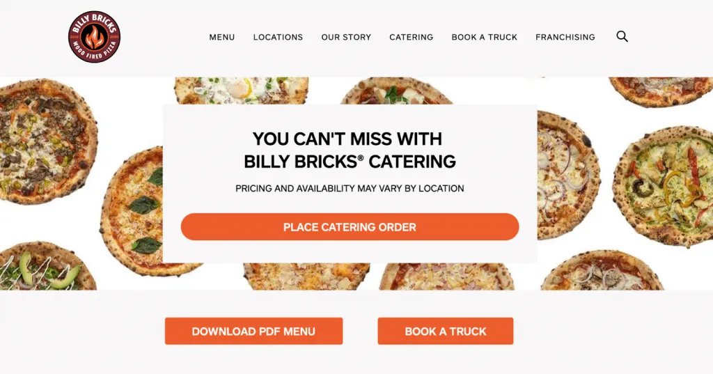 Restaurant Website Other Services Section