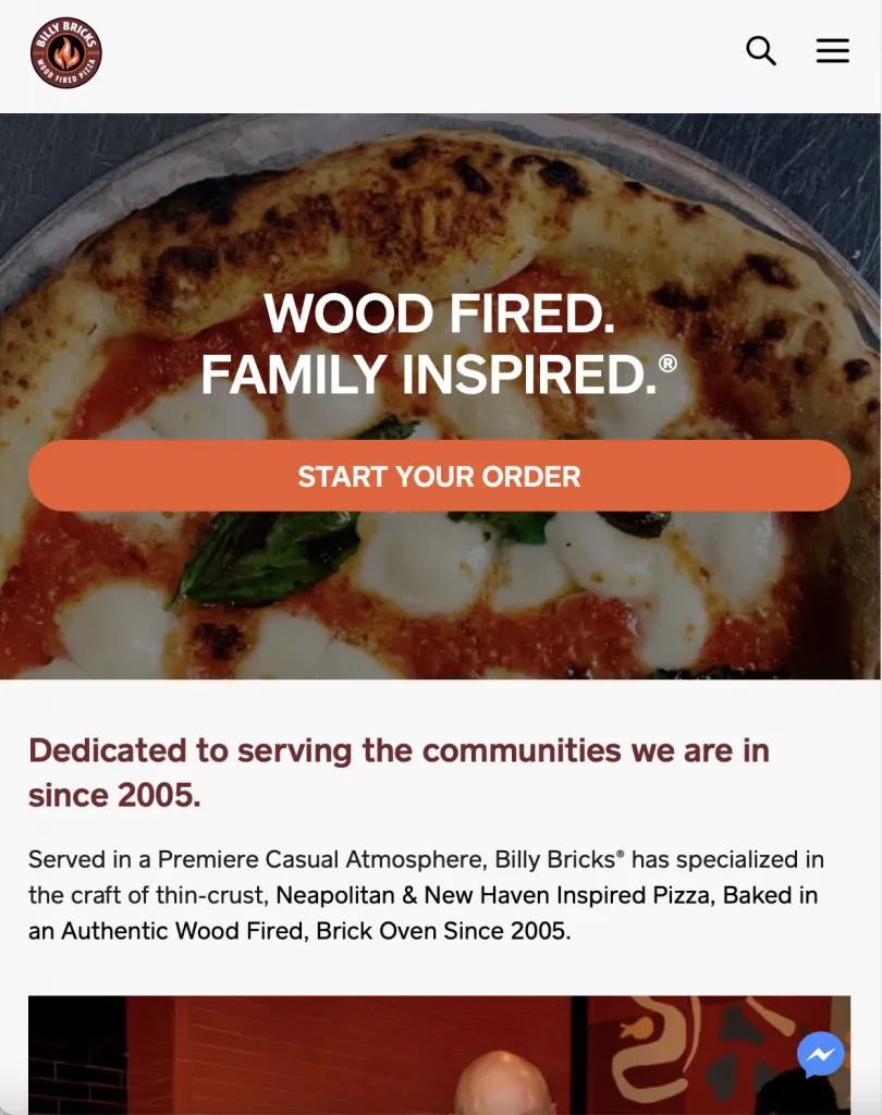 Mobile Friendly Restaurant Website
