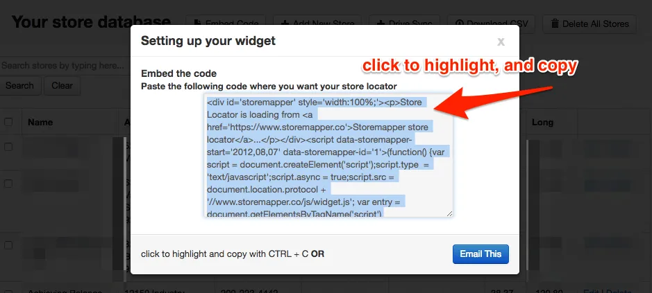 store locator software snippet