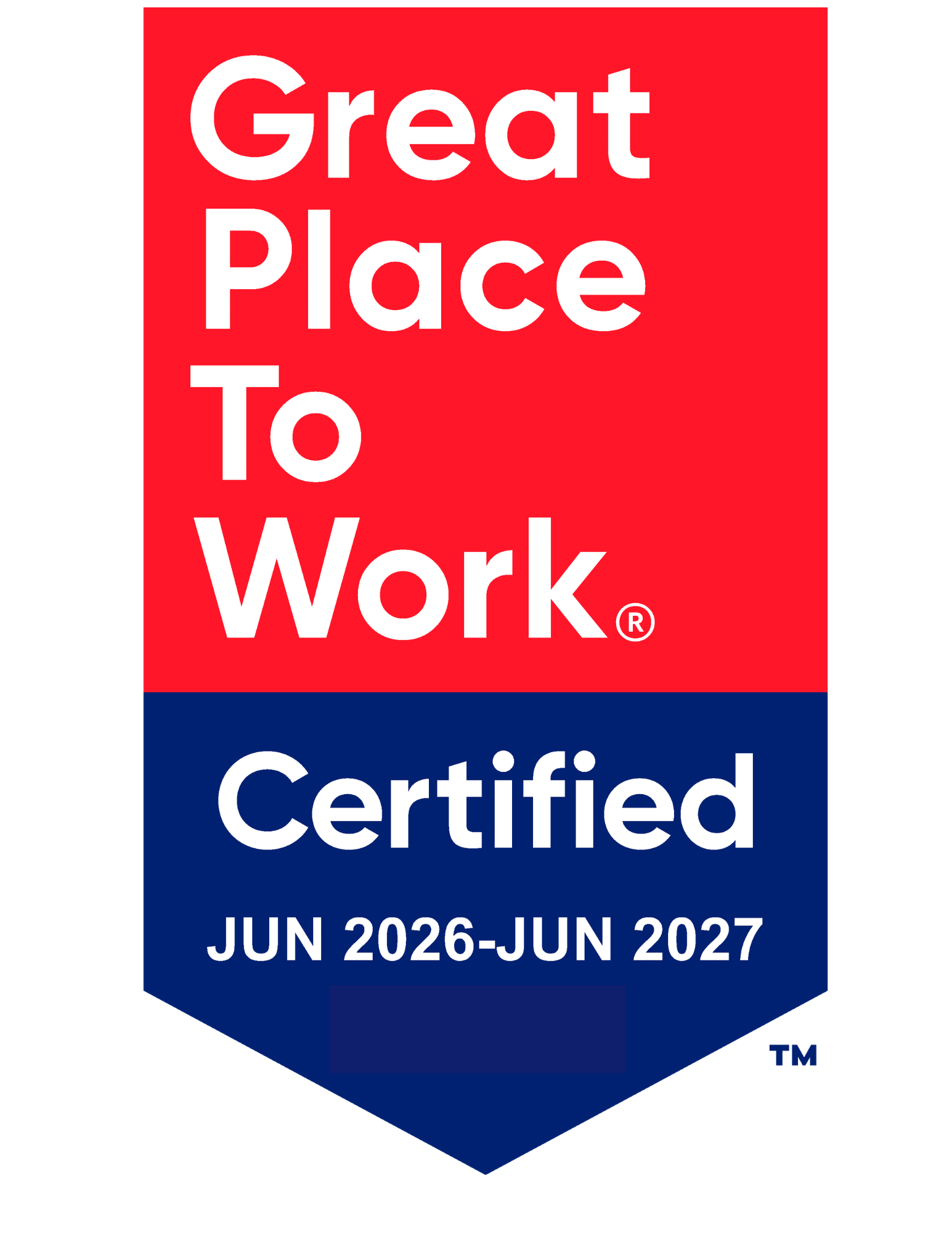 Great Place to Work Certified badge awarded to Boekestestijn Transport, recognizing a positive workplace culture and strong employee engagement.