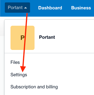 Navigating to the branding settings in Xero