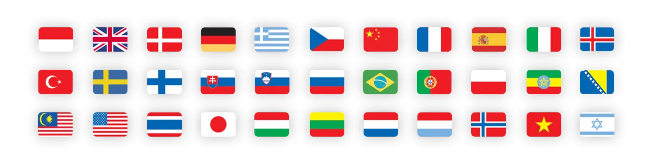 Graphics displaying different flags