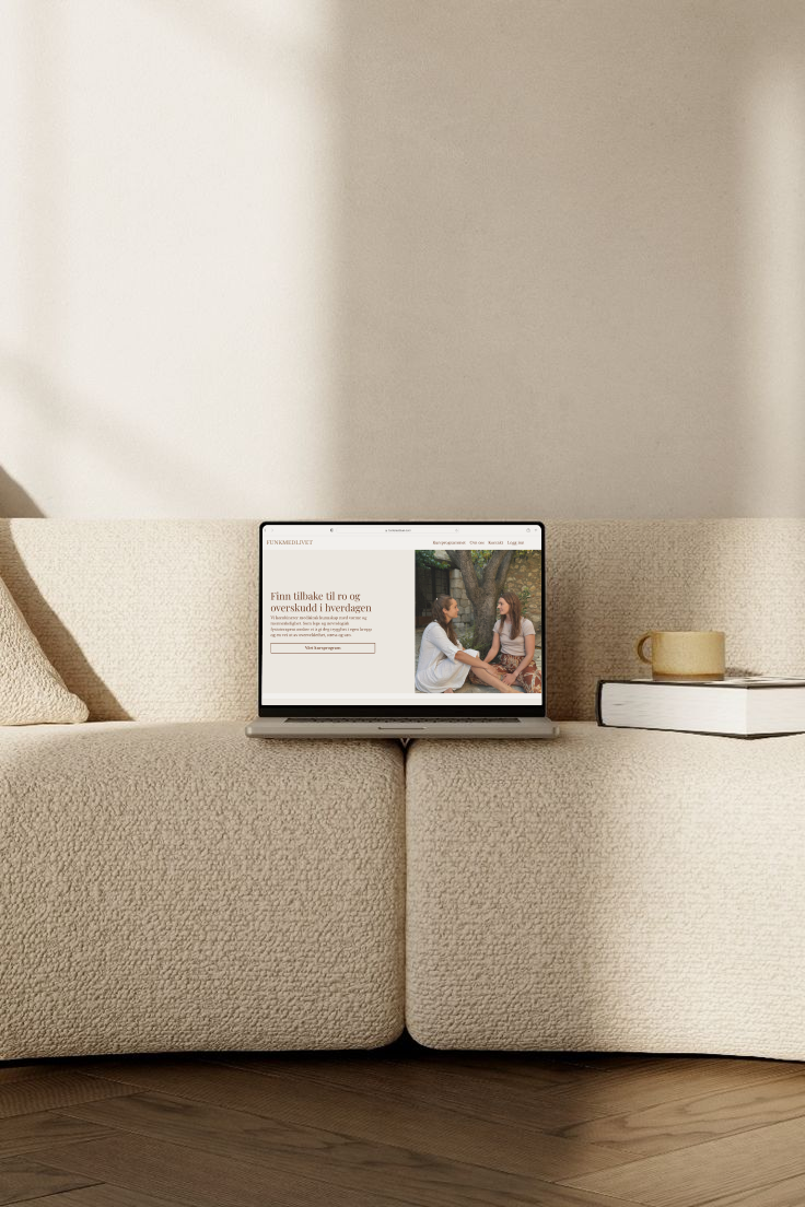 Mockup of website in coach