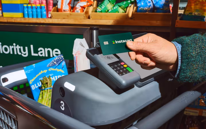 Caper Cart checkout in a store