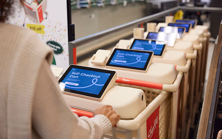 Caper Cart parking and in-store promotion