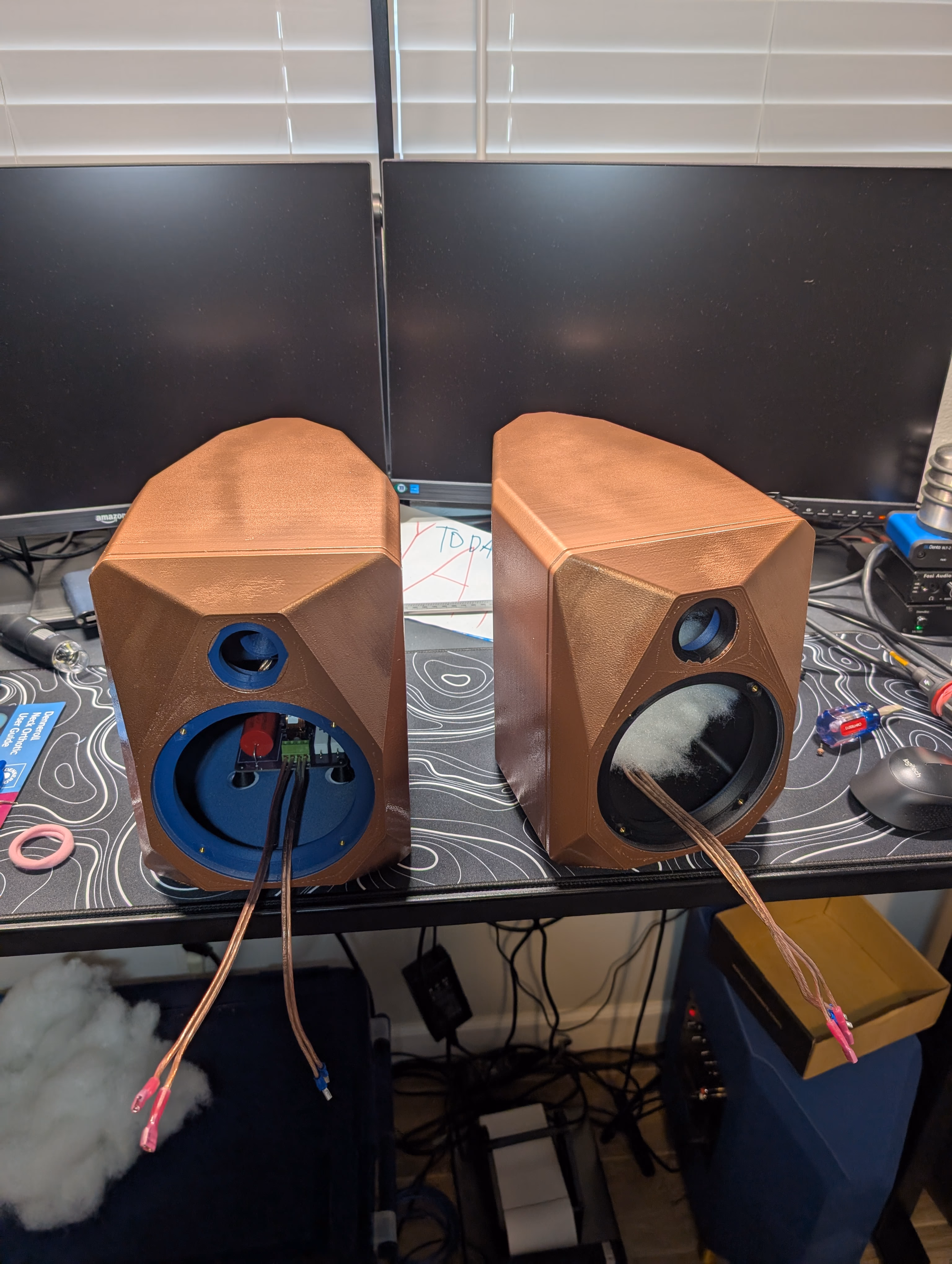 Pair of FDMGeo in Copper Mid-Assembly