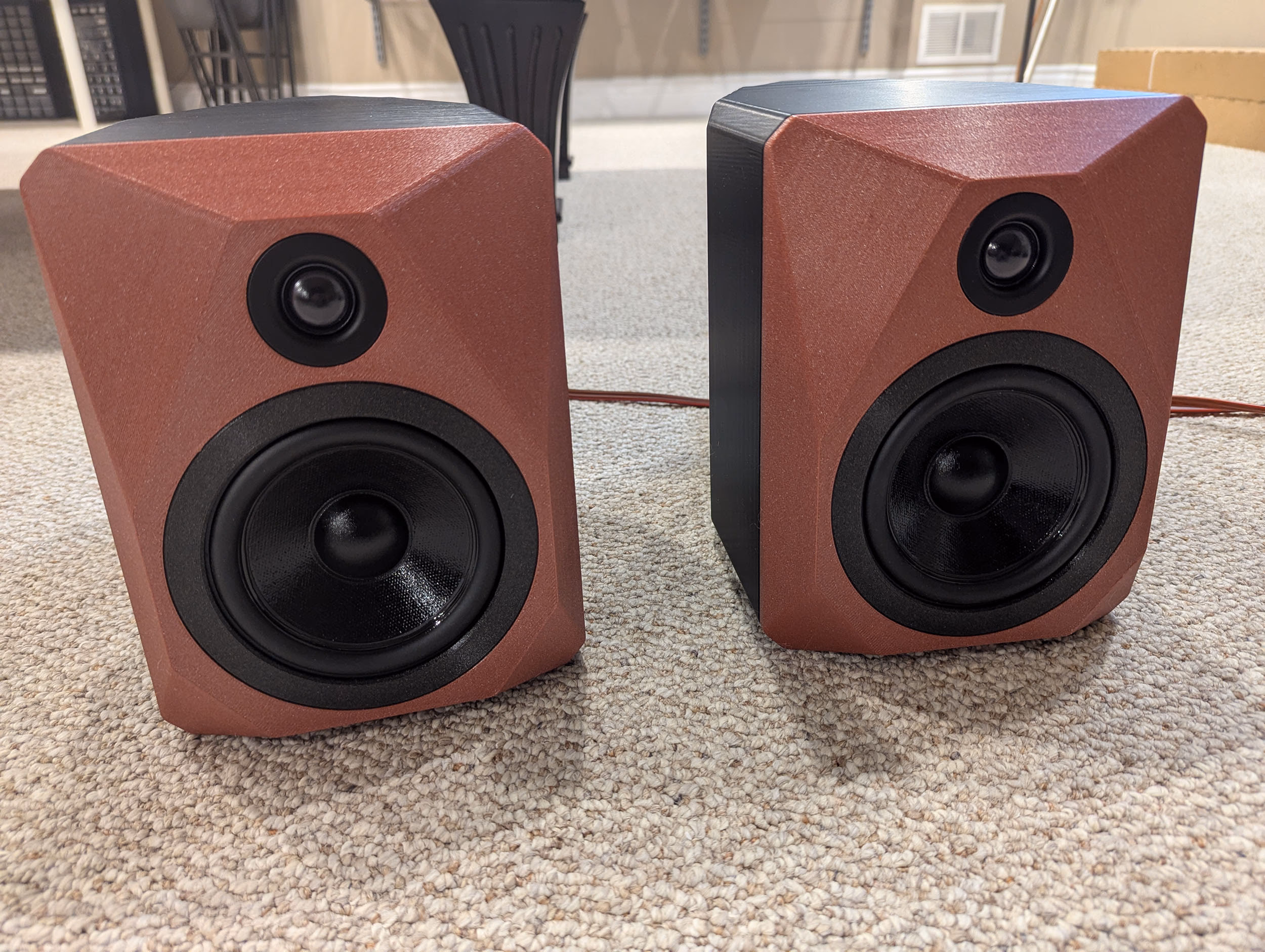 FDMGeo in Bambu PETG HF Black, CCTREE Galaxy Red and Galaxy Black