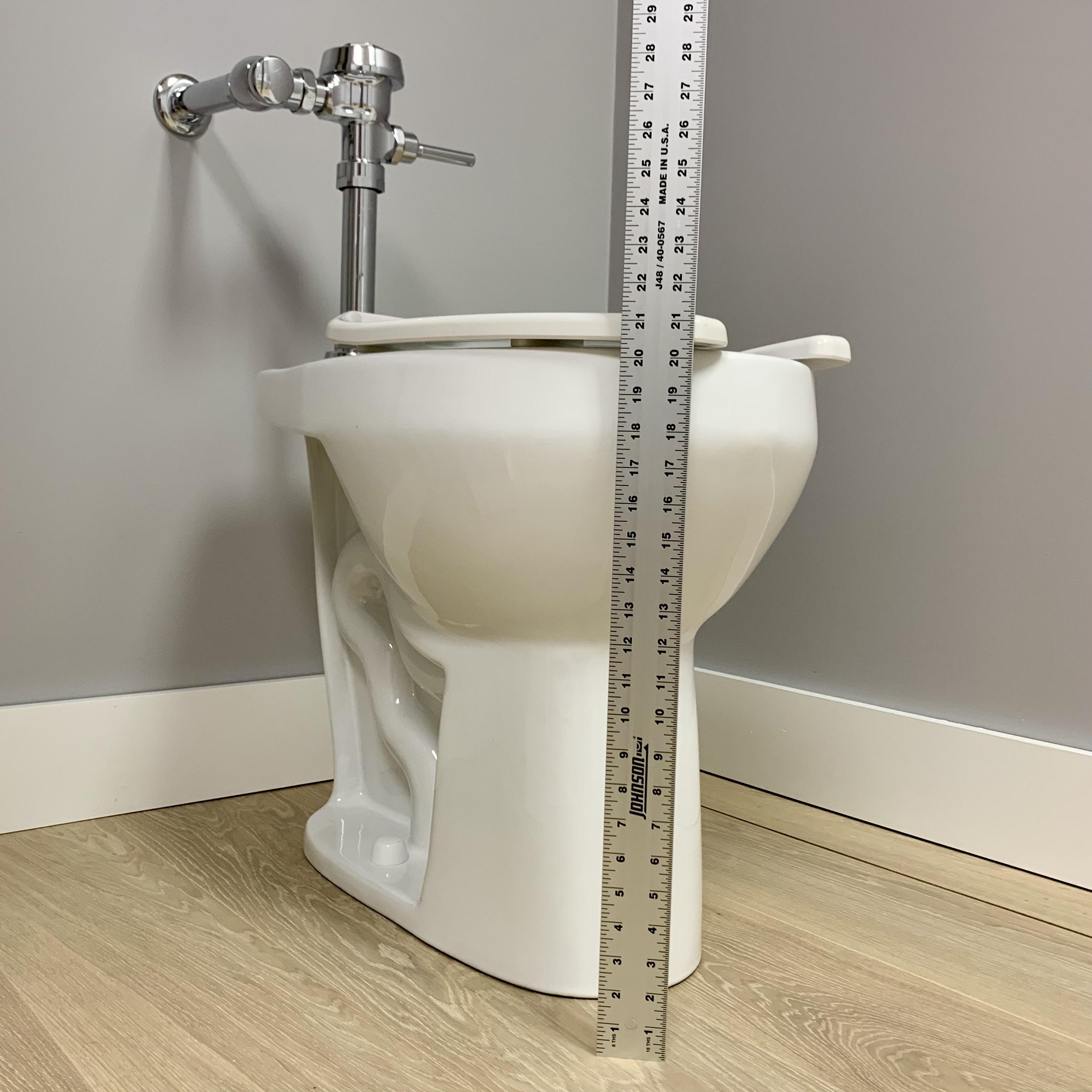 Commercial 20 inch Extra Tall Elongated Bowl for Spud and Flushometer