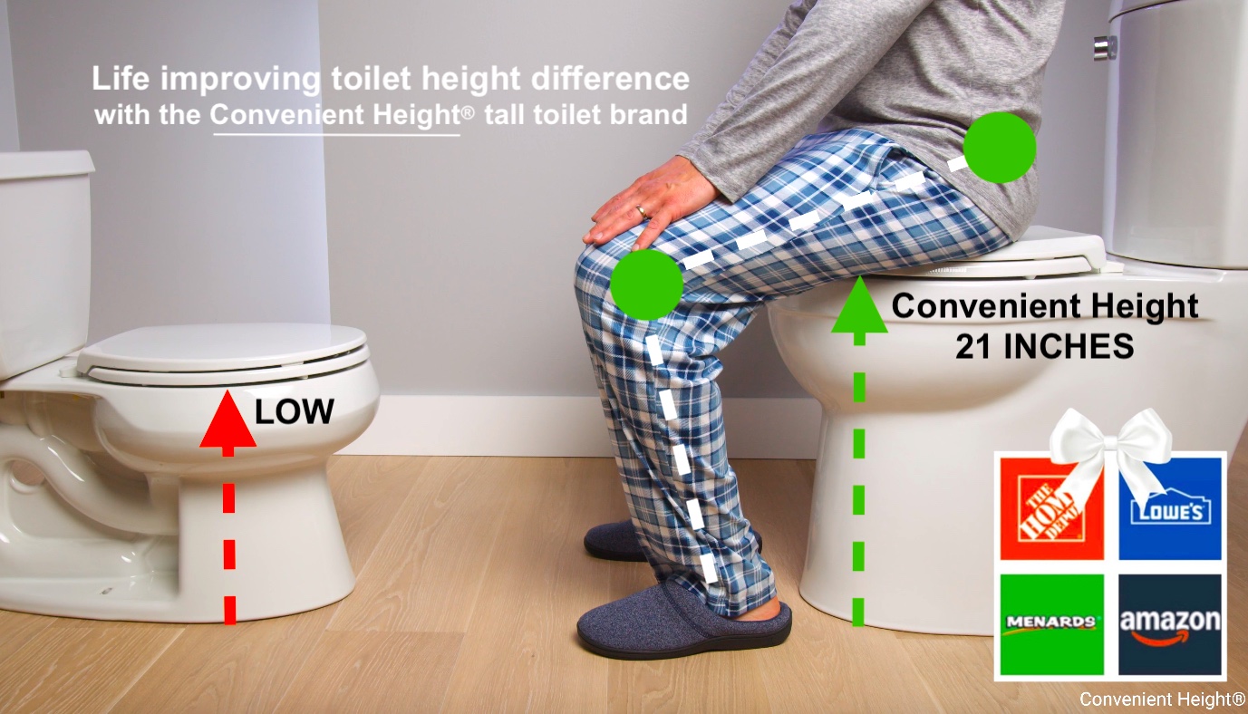 Nationwide availability of these tall toilets via Home Depot and Lowe’s, and a consistent focus on quality and practical innovation, Convenient Height has grown from a specialized solution into one of the most recognized names in accessible bathroom fixtures.