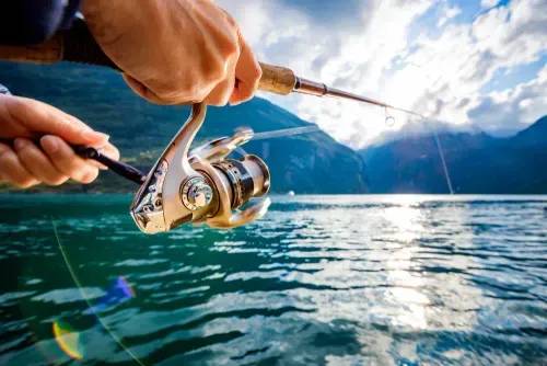 Woman fishing