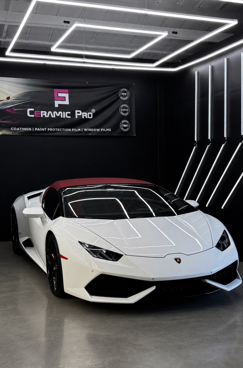 Lamborghini Huracan Spyder with Ceramic Pro coating and paint protection film by Lux Auto Lab