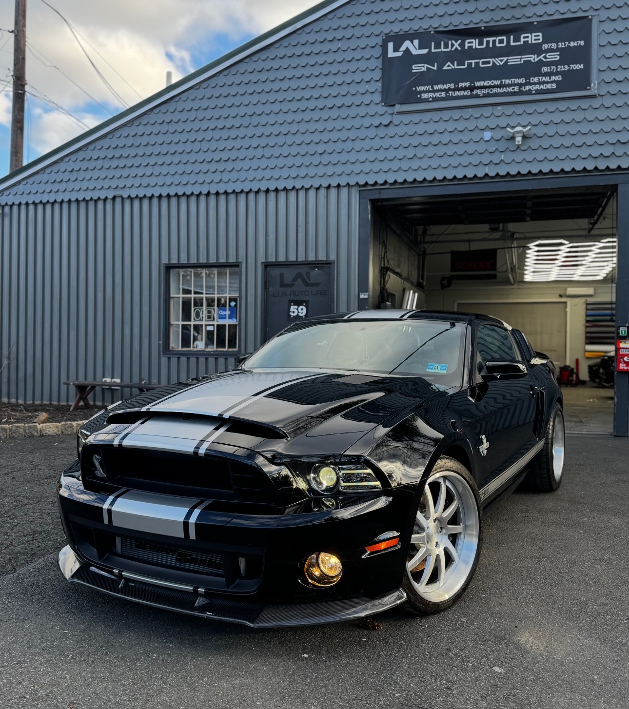 Ford Mustang Shelby GT500 with front paint protection film and ceramic coating by Lux Auto Lab