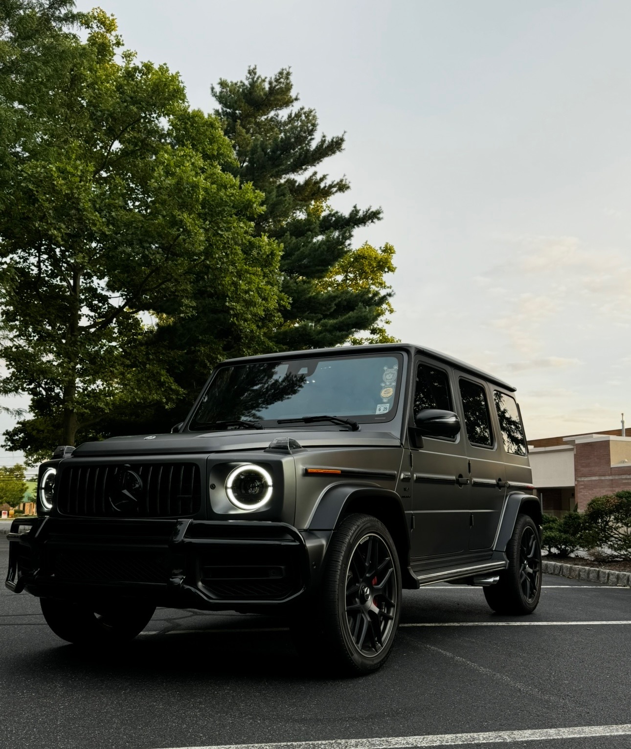 Mercedes-Benz G-Wagon with satin grey vinyl wrap by Lux Auto Lab
