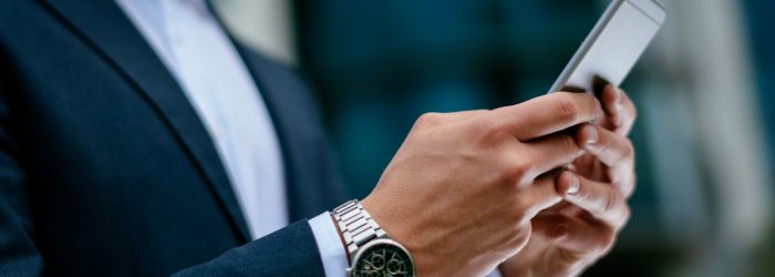 Business on their phone using Vodia app