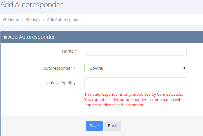 Add Autoresponder