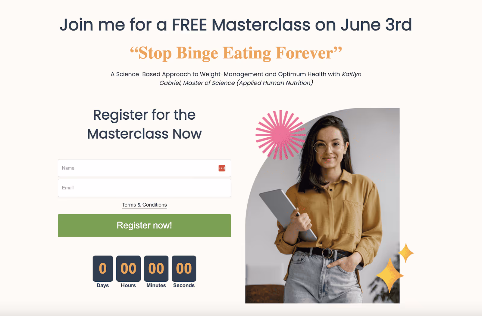 Webinar Campaign Landing Page