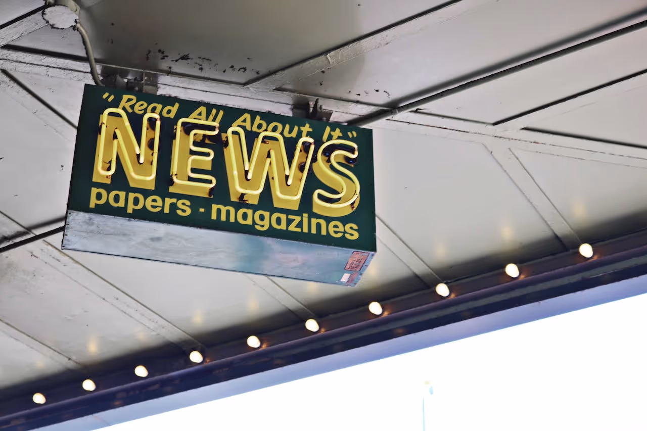 Sign board for news papers magazines