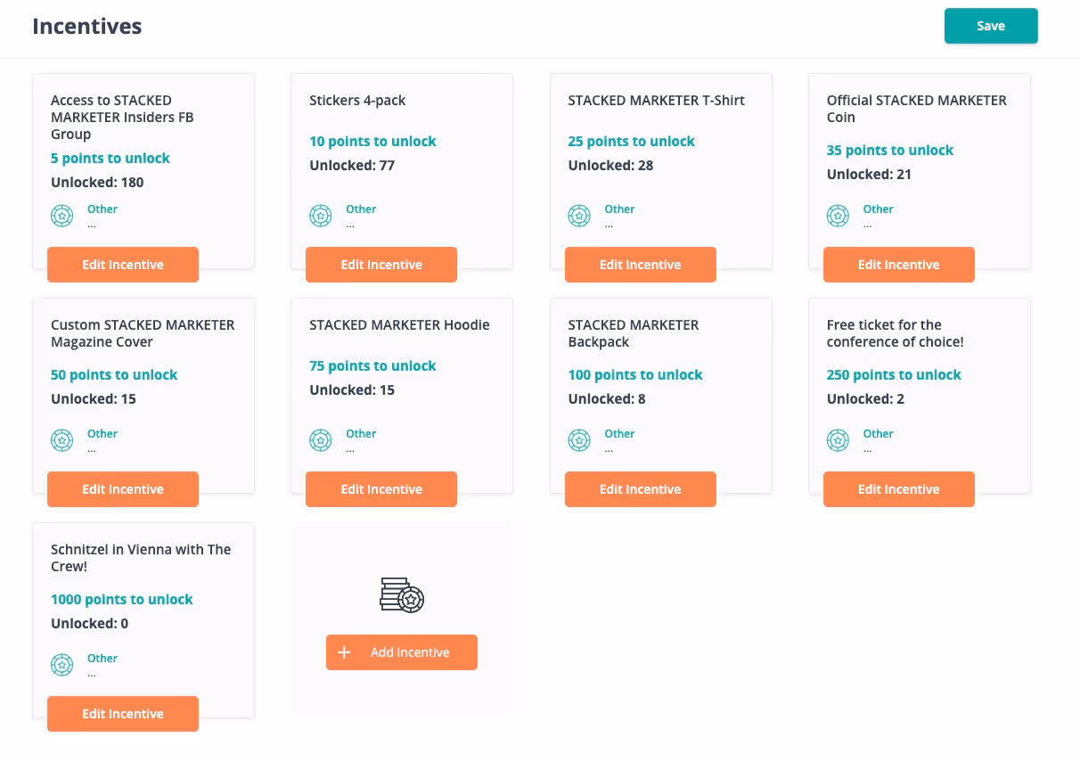 Incentives Dashboard