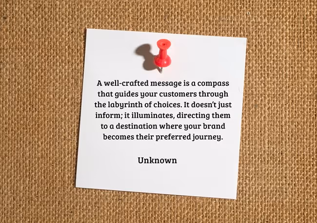 note pinned in wall