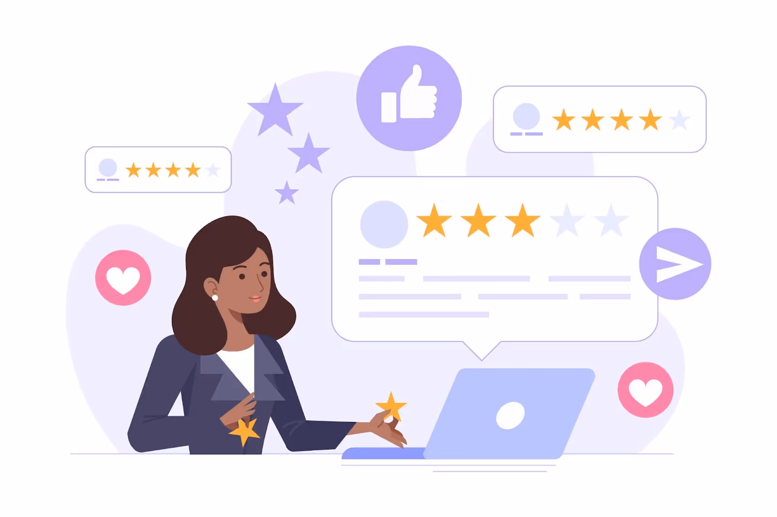 Ratings and reviews infographic