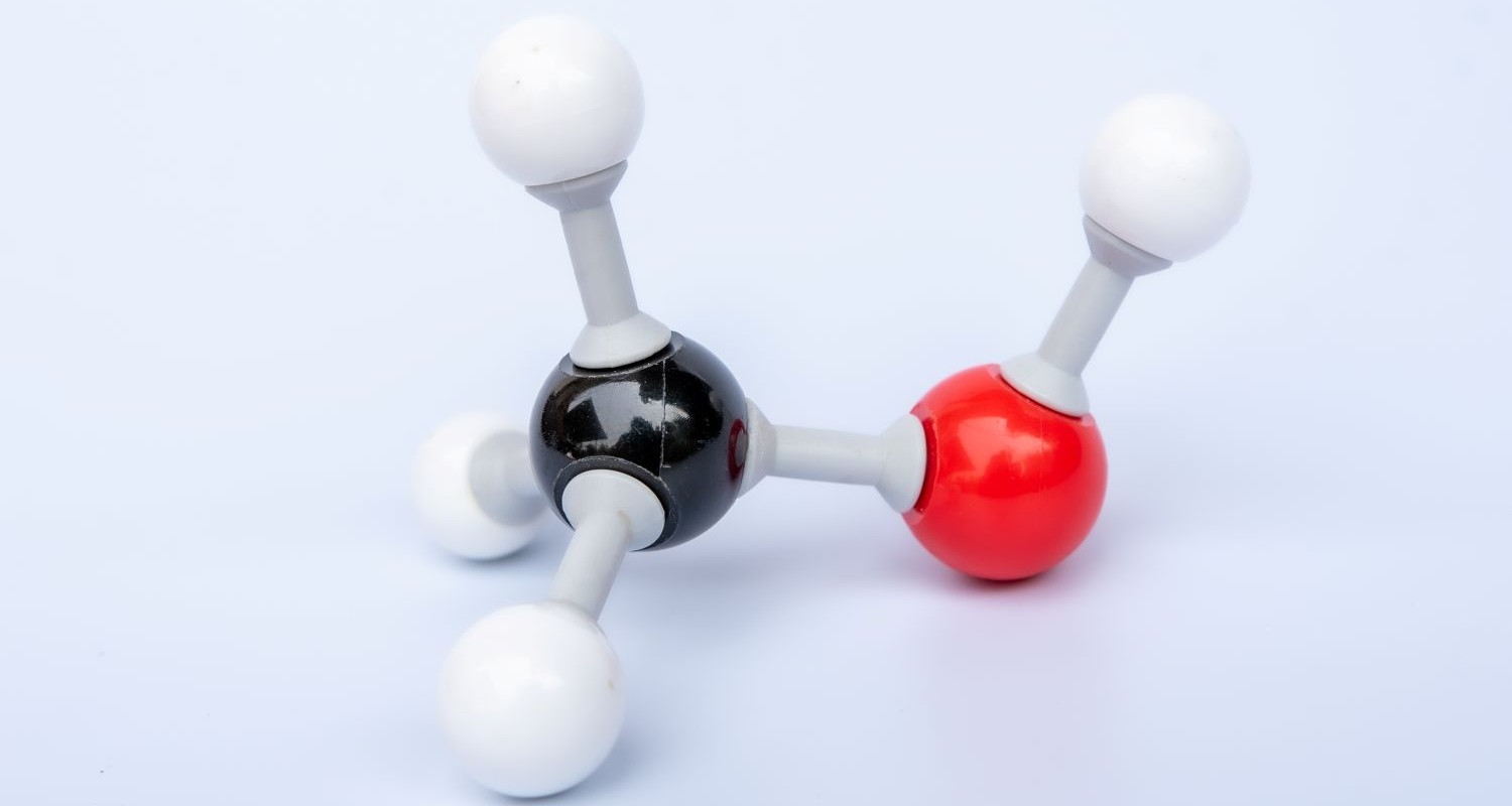 Molecular model of methanol
