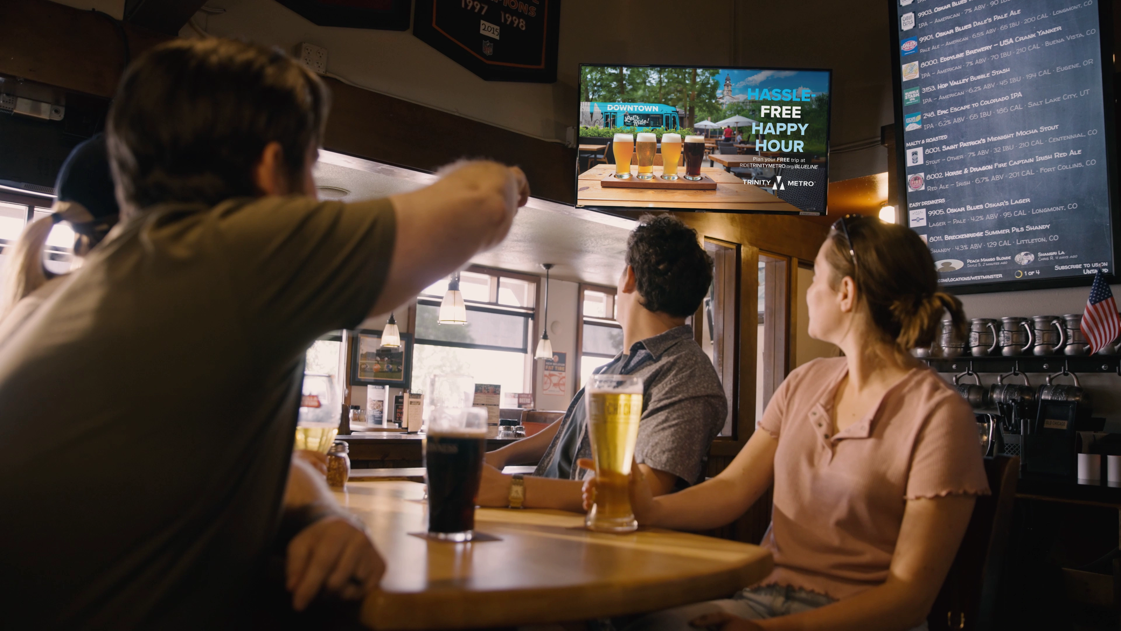 advertising in restaurants, bars, and entertainment venues