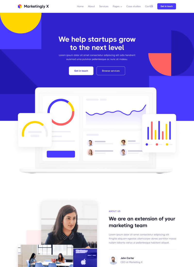 Home V2 - Marketingly X Webflow Template