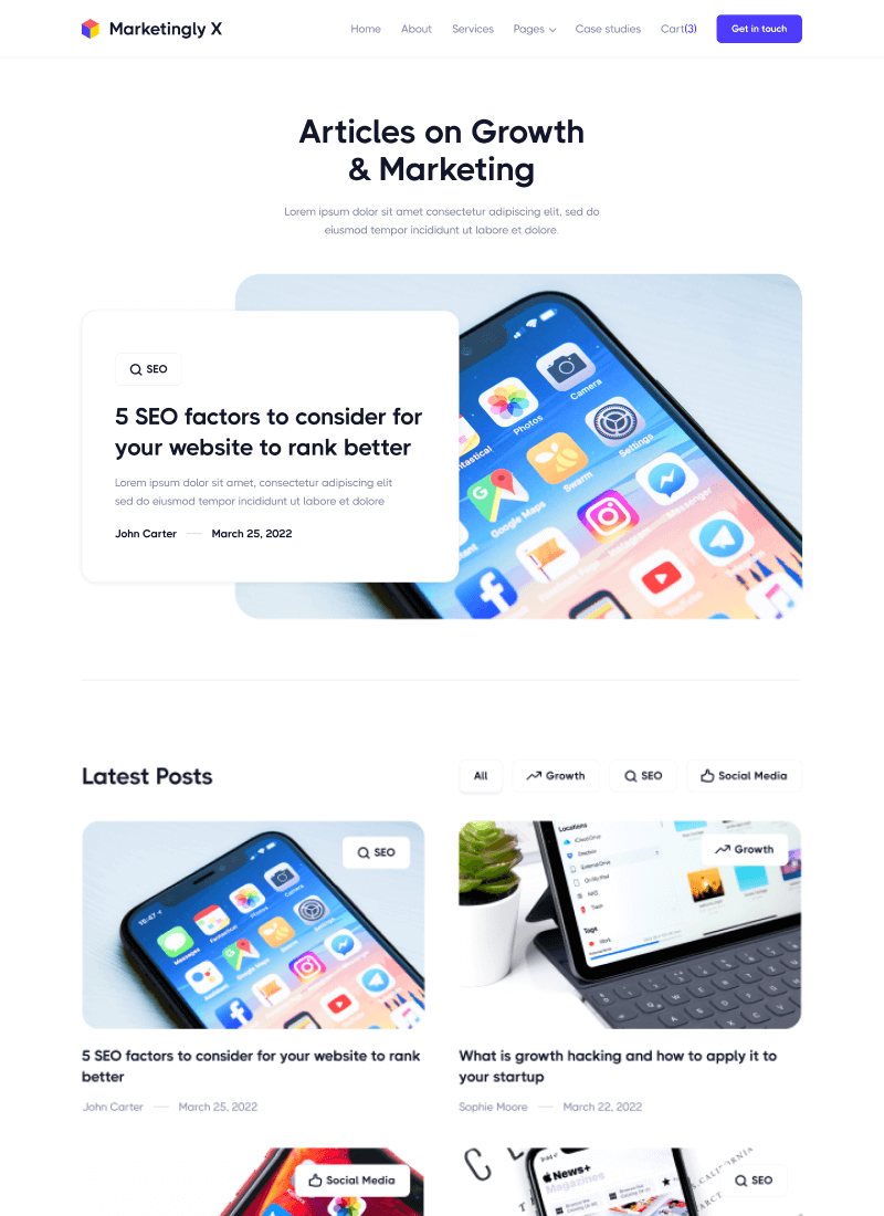 Blog V2 - Marketingly X Webflow Template