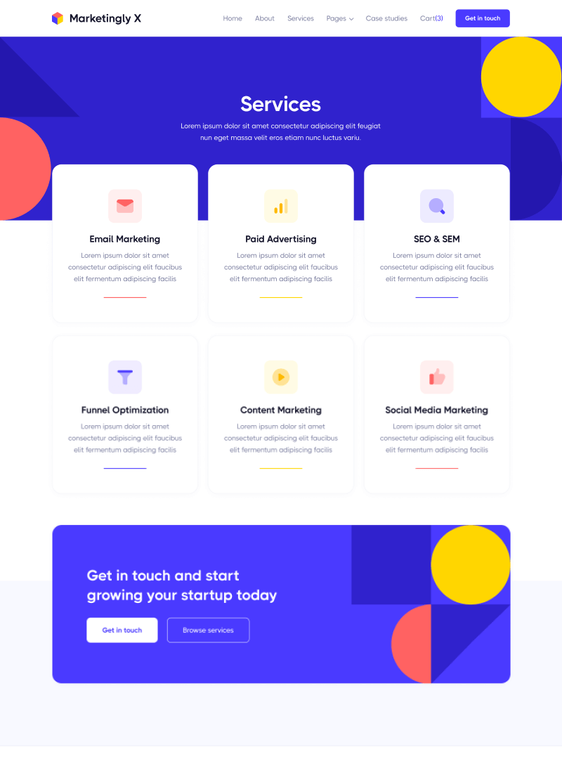 Services - Marketingly X Webflow Template