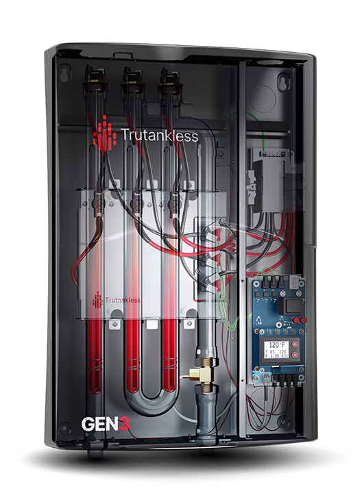 Rendering of the GEN3 with a translucent cover revealing the interior hardware.