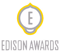 Edison Awards logo featuring a stylized light bulb with an 'E' inside and the text 'EDISON AWARDS' below.