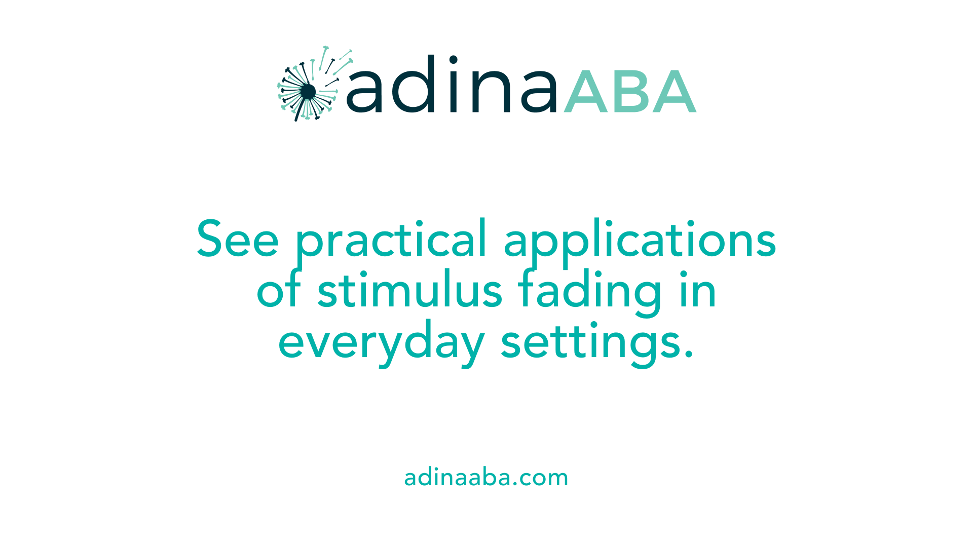 See practical applications of stimulus fading in everyday settings.