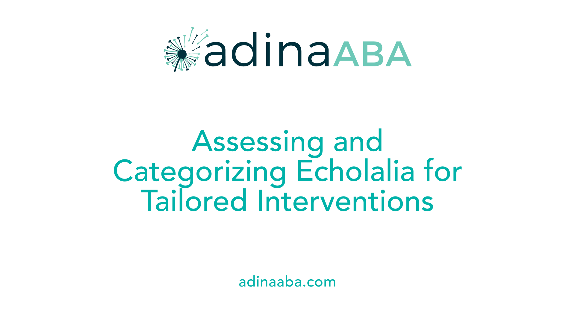 Assessing and Categorizing Echolalia for Tailored Interventions