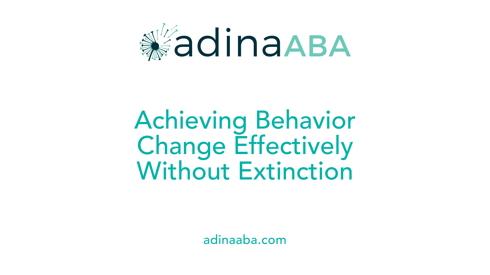 Achieving Behavior Change Effectively Without Extinction