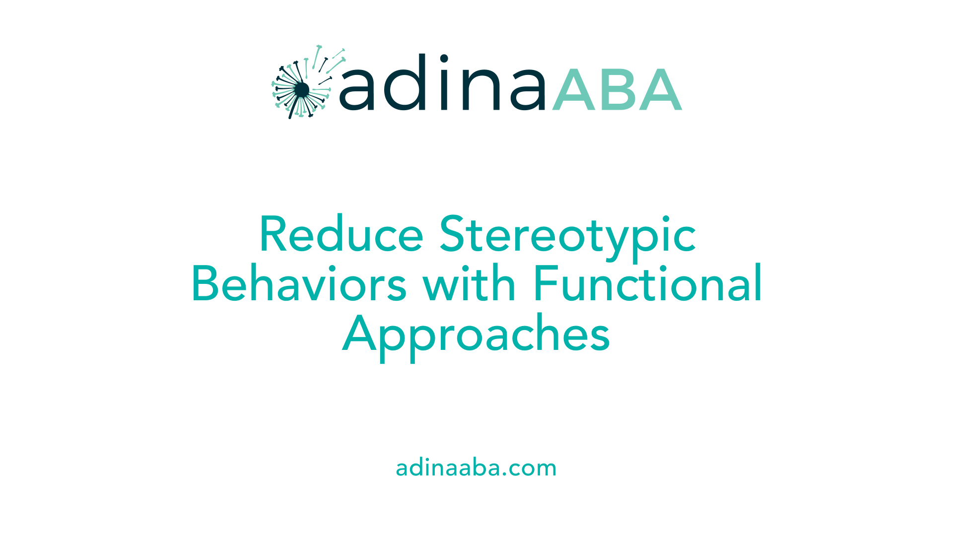 Reduce Stereotypic Behaviors with Functional Approaches