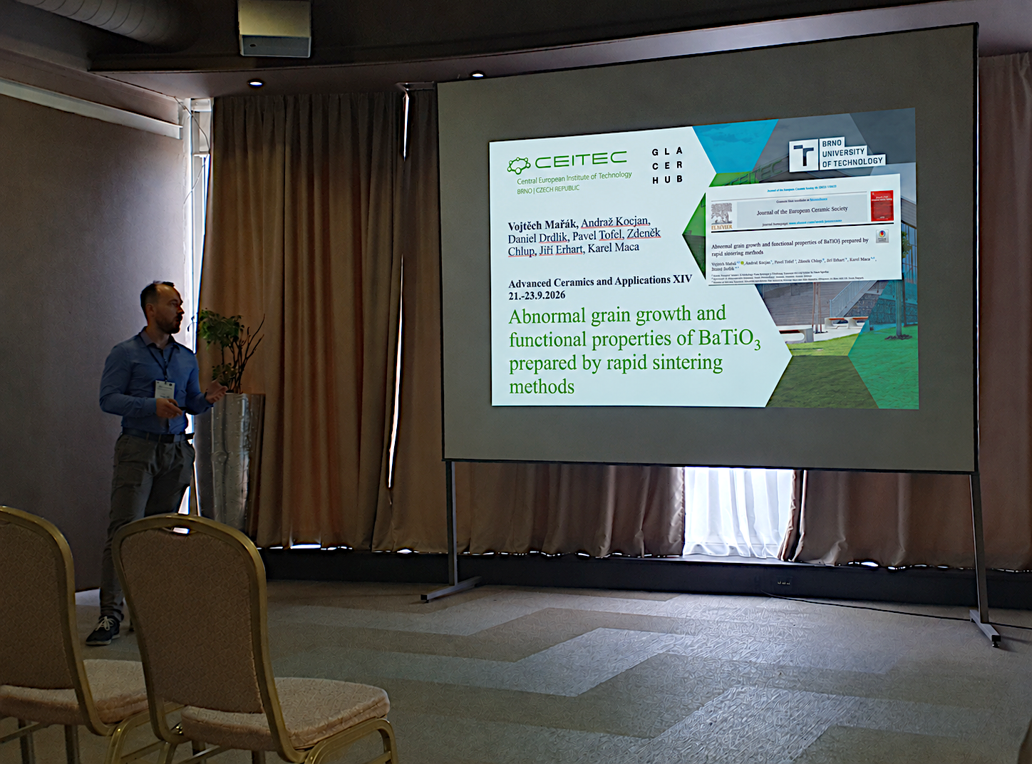CEITEC BUT Researchers Present Advanced Multifunctional Ceramics at ACA XIV in Belgrade