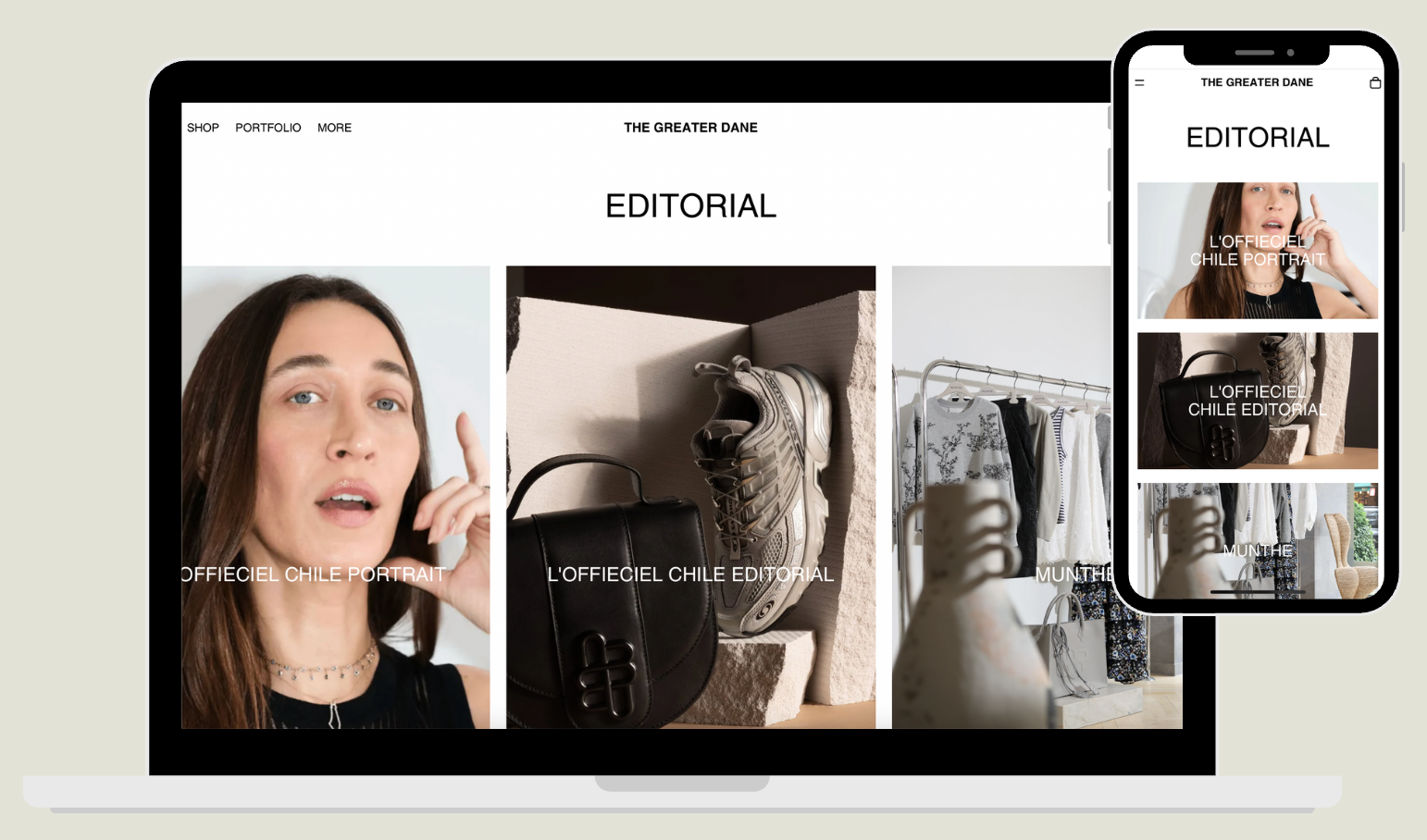 Webshop & porteføljeside
