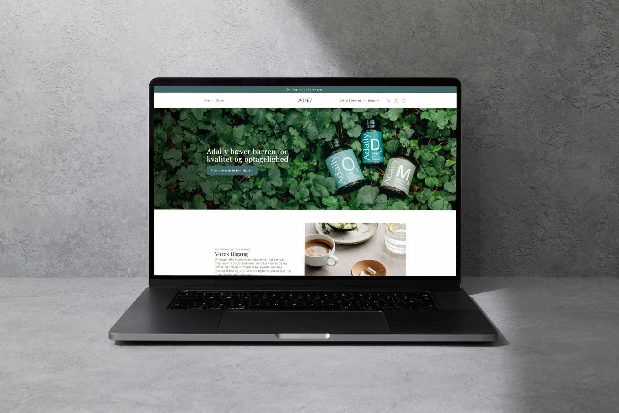 Adaily — Webshop for New Wellness Brand