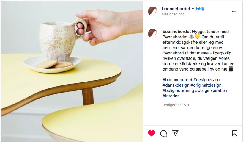 Organisk Instagram-opslag til butik og webshop