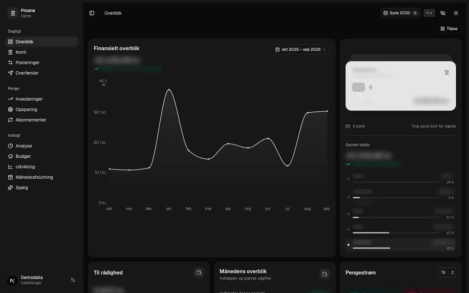 Økonomi-app med open banking