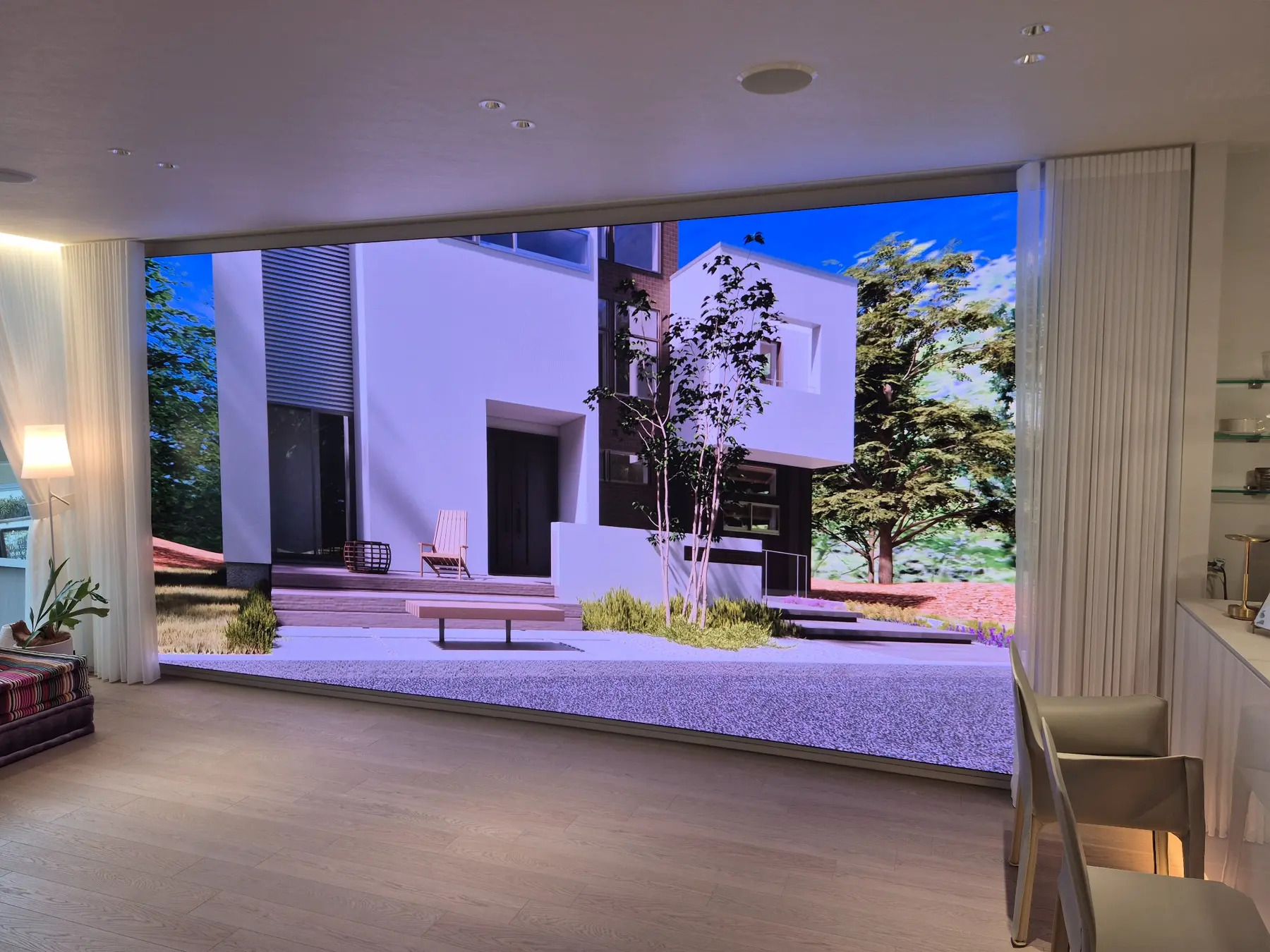 駒沢の住空間に設置したX Vision P1.2 4KフラッグシップMicroLED