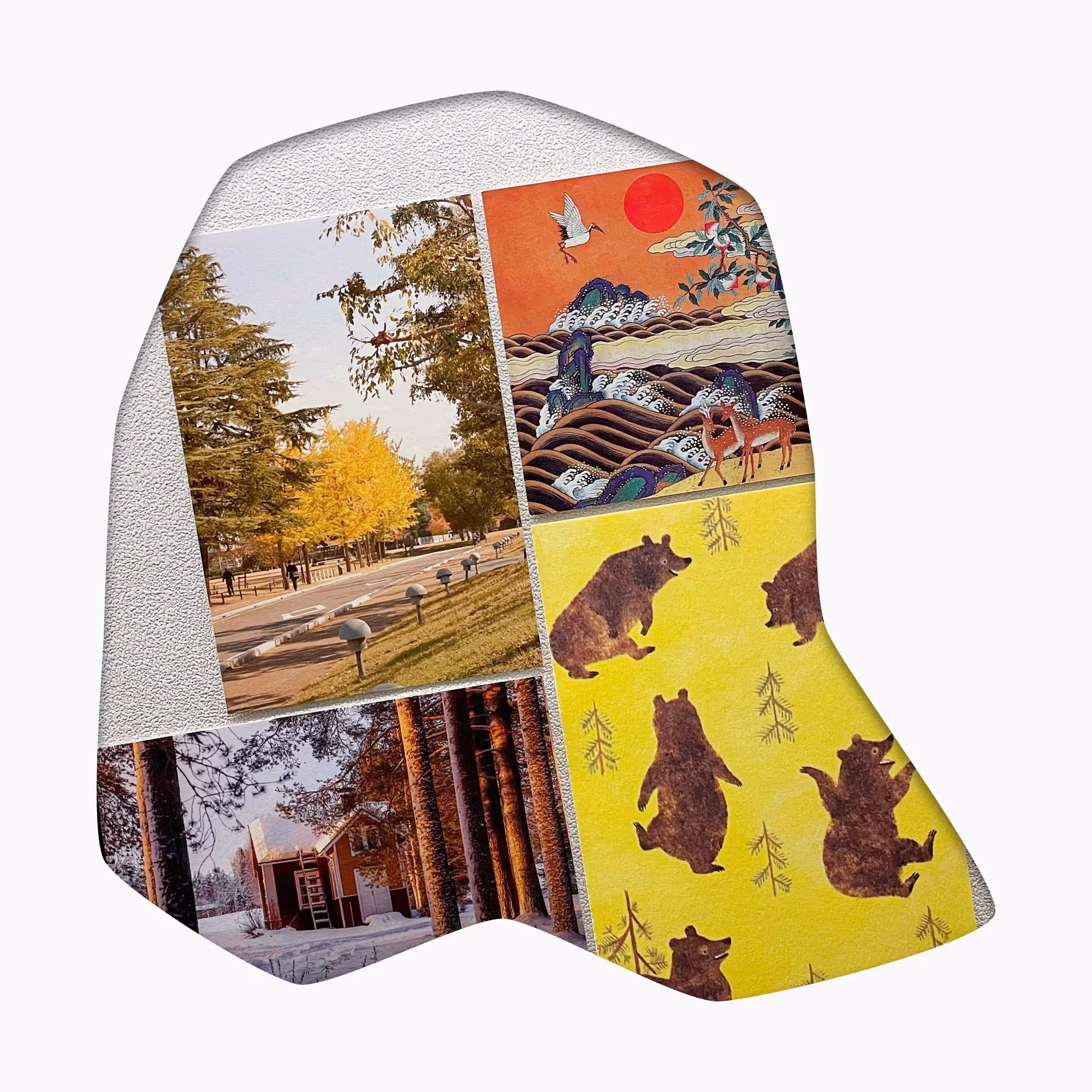 둘째 아들에게 쓴 손글씨 가득한 엽서 뒷면, 오른쪽 상단에는 다채로운 그림이 그려진 10 DDR 우표가 부착되어 있음.