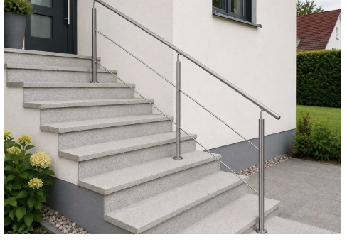 Senwerk Edelstahlgeländer an einer Außentreppe