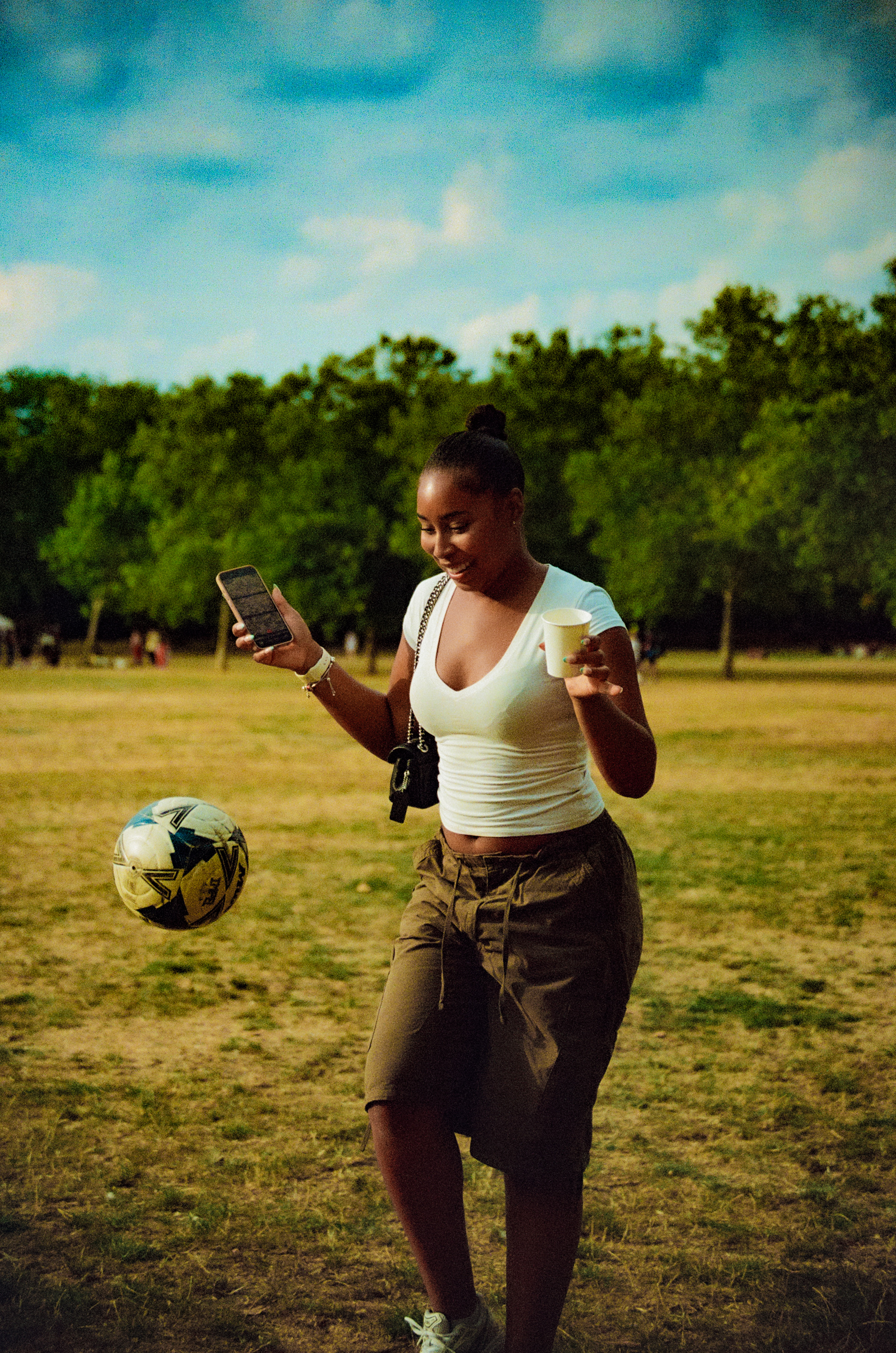 A group of black, female footballers
