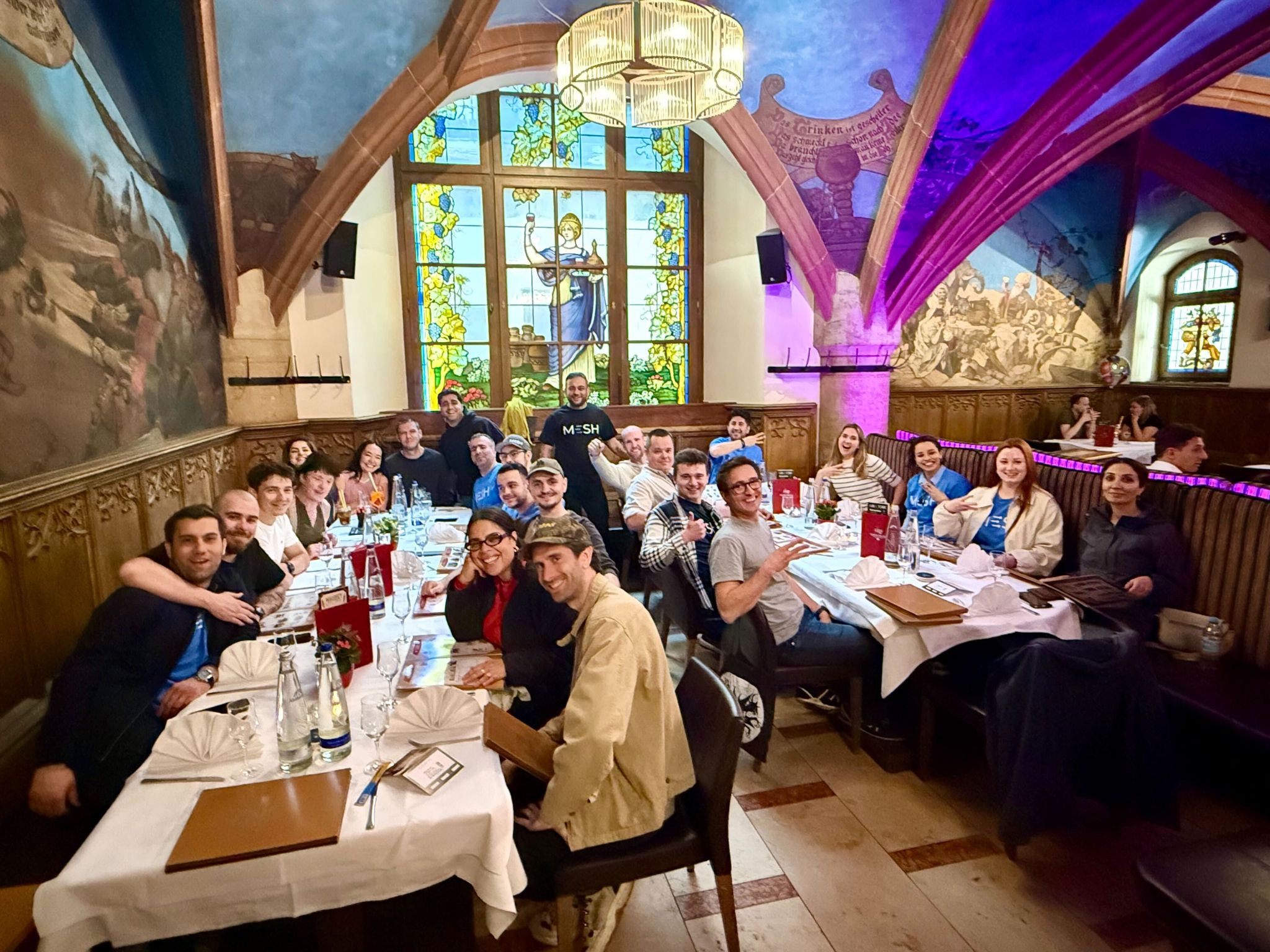 Mesh team dinner at offsite