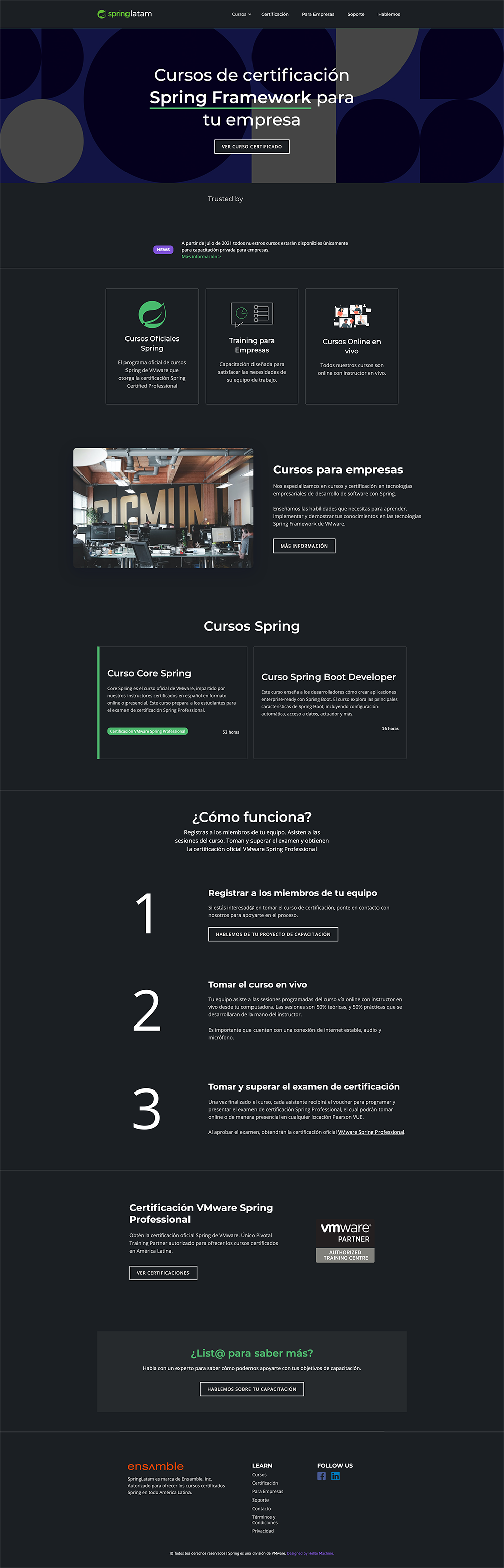 A screenshot of web page